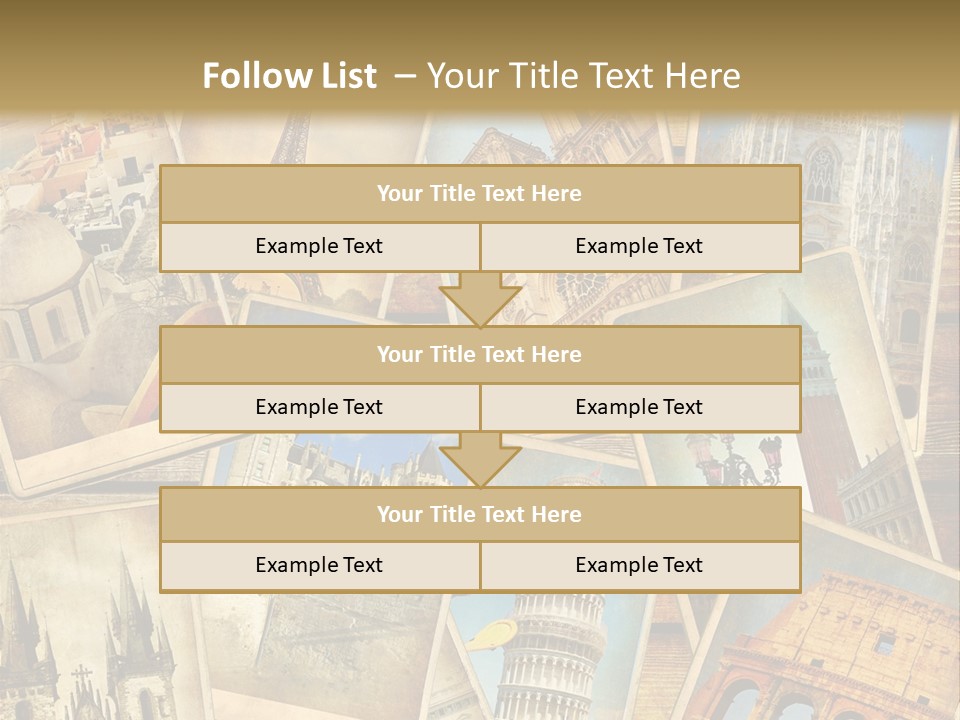 Scrapbook Paper World Venice PowerPoint Template