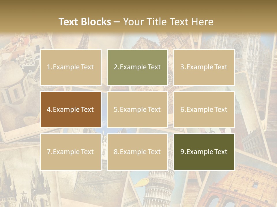 Scrapbook Paper World Venice PowerPoint Template