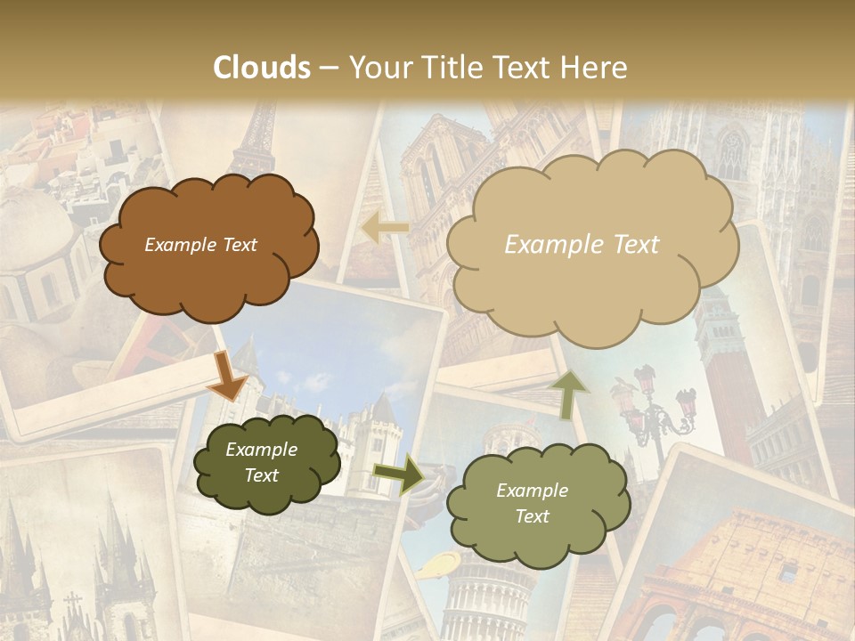 Scrapbook Paper World Venice PowerPoint Template