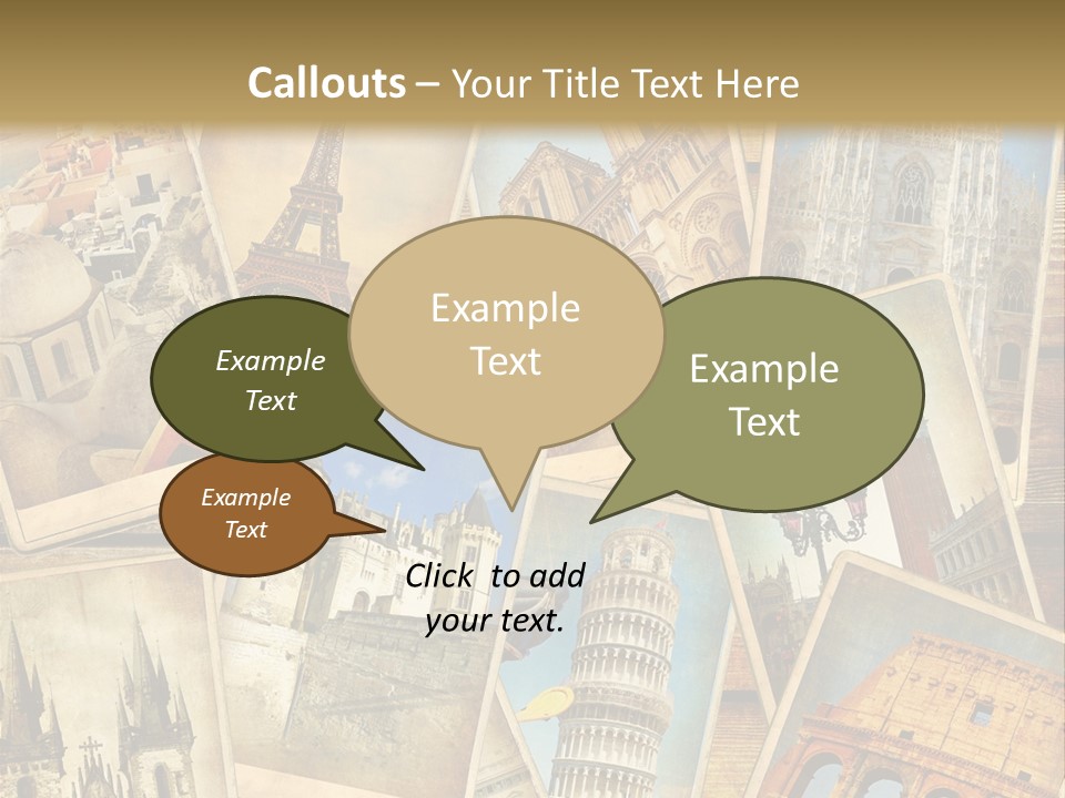 Scrapbook Paper World Venice PowerPoint Template