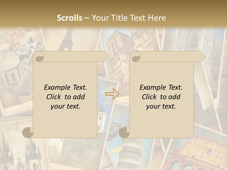 Scrapbook Paper World Venice PowerPoint Template