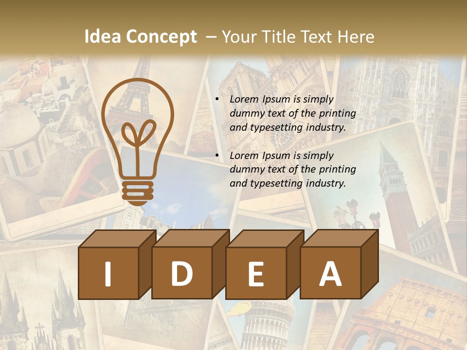 Scrapbook Paper World Venice PowerPoint Template