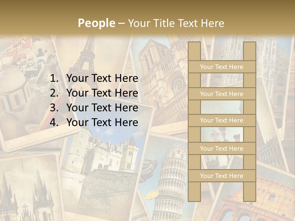 Scrapbook Paper World Venice PowerPoint Template