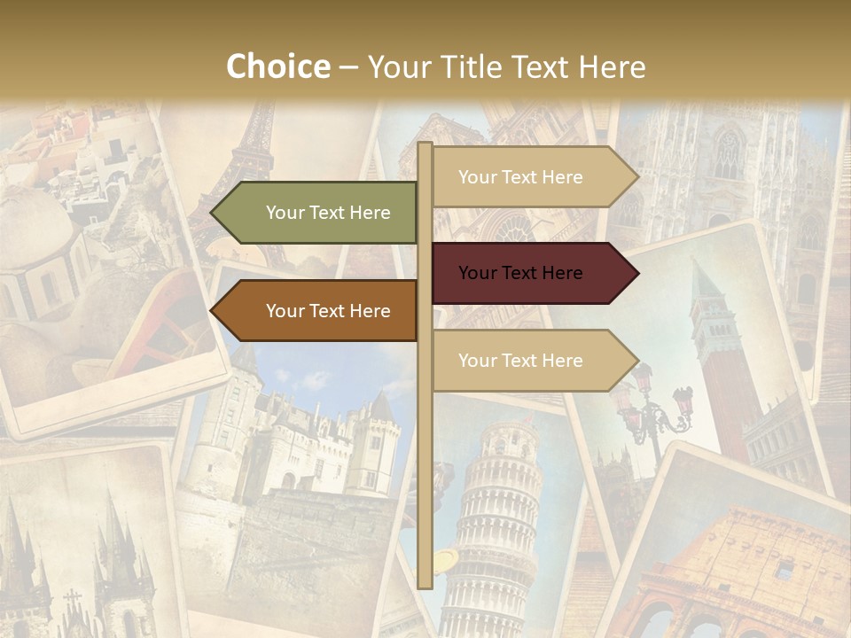 Scrapbook Paper World Venice PowerPoint Template