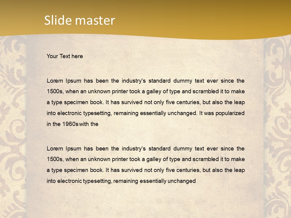 Grunge Illustration Art PowerPoint Template