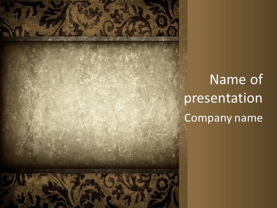 Board Frame Scroll PowerPoint Template