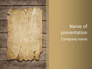 Parchment Note Paper PowerPoint Template