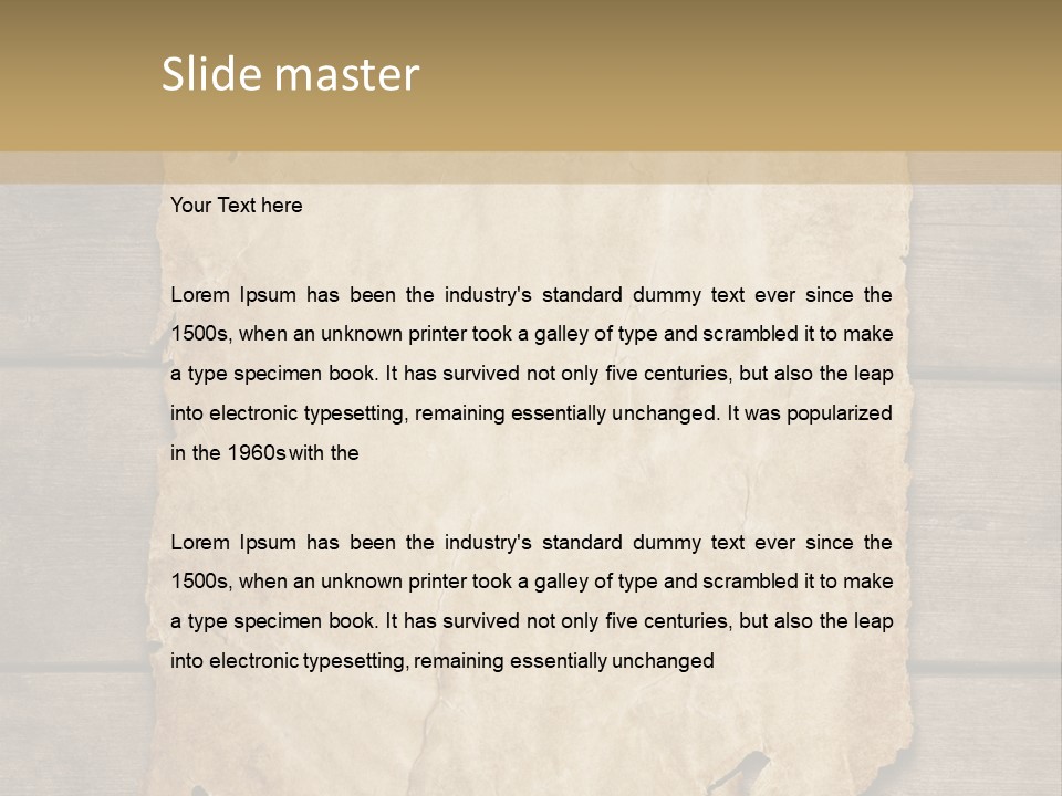 Parchment Note Paper PowerPoint Template