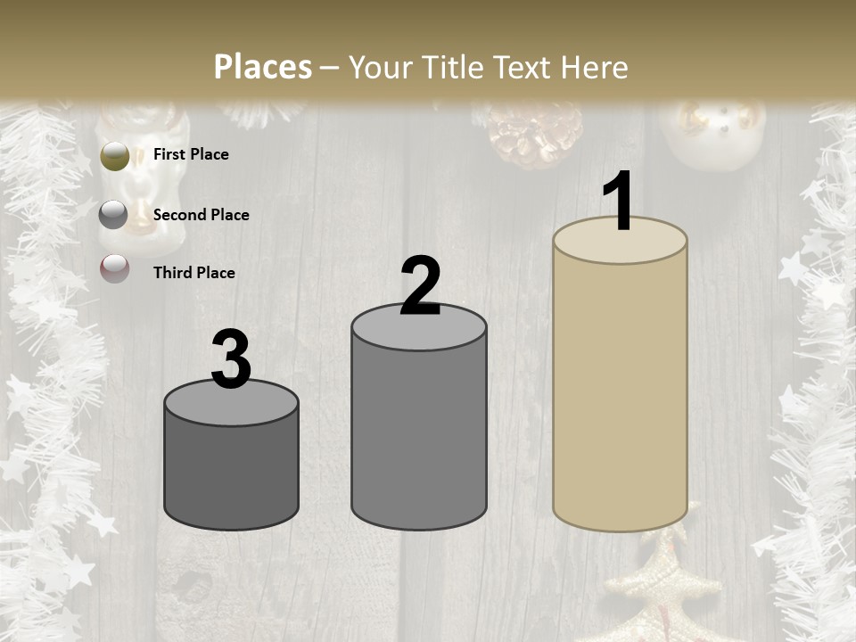 White Bauble Needle PowerPoint Template