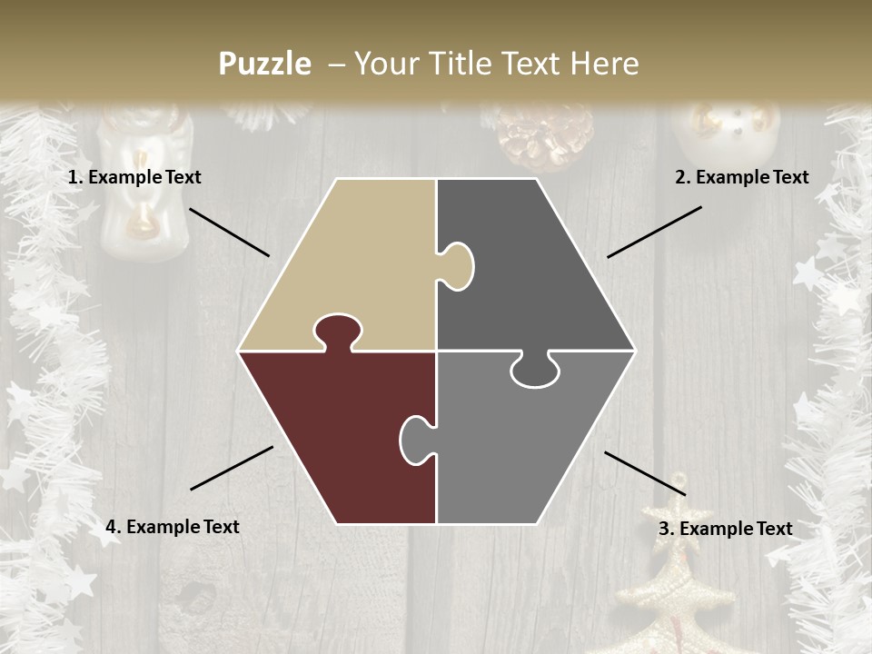 White Bauble Needle PowerPoint Template