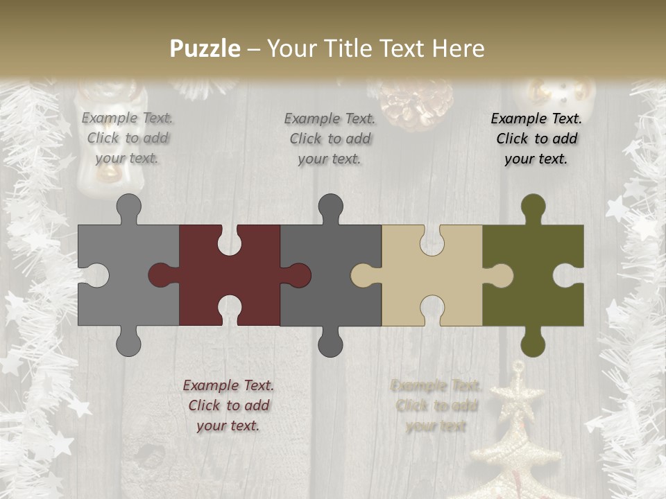 White Bauble Needle PowerPoint Template