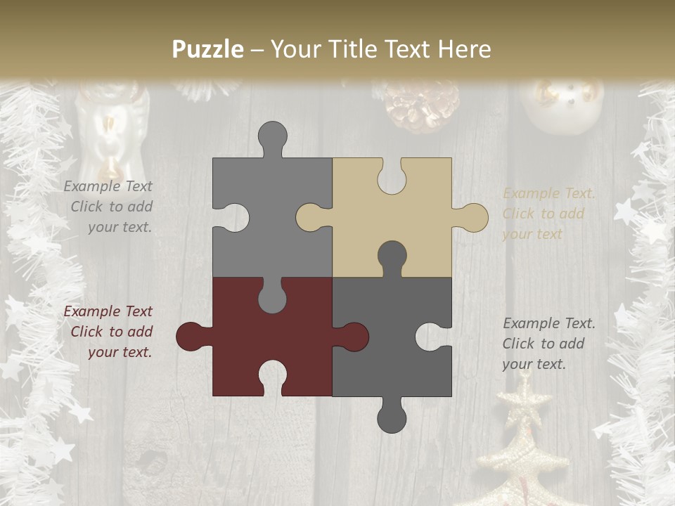 White Bauble Needle PowerPoint Template