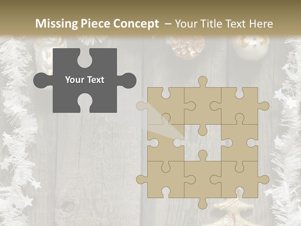 White Bauble Needle PowerPoint Template