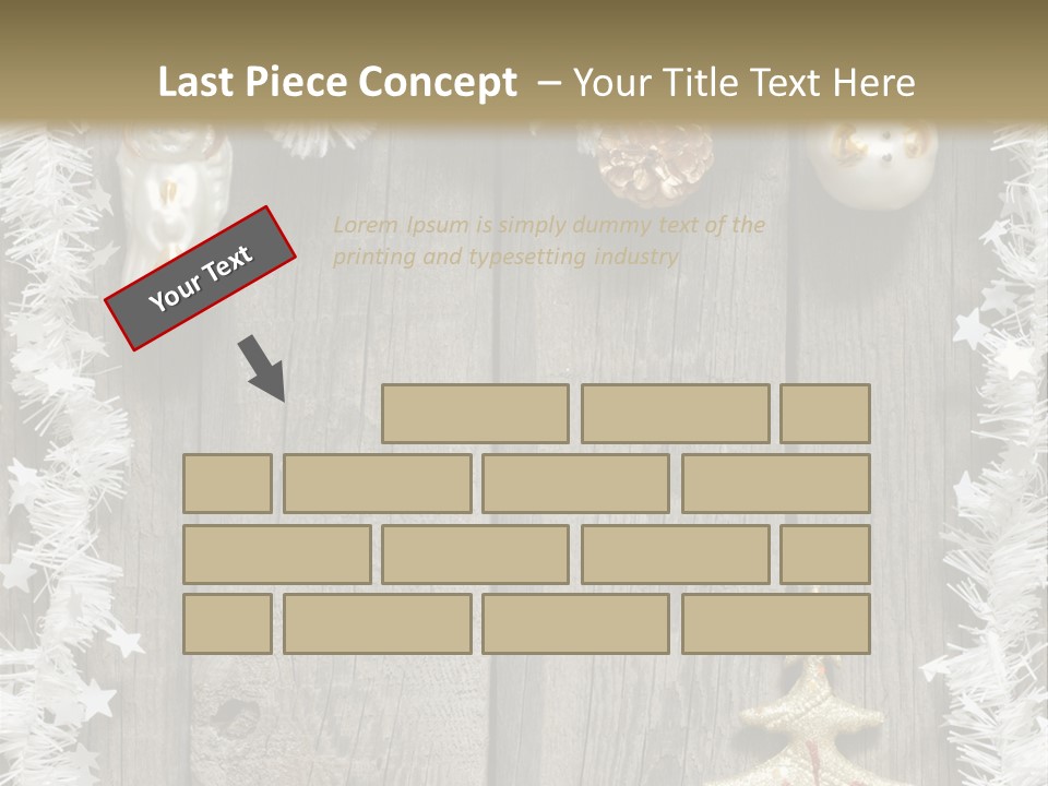 White Bauble Needle PowerPoint Template