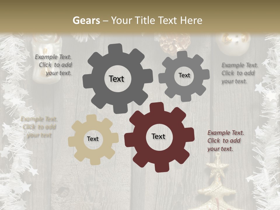 White Bauble Needle PowerPoint Template