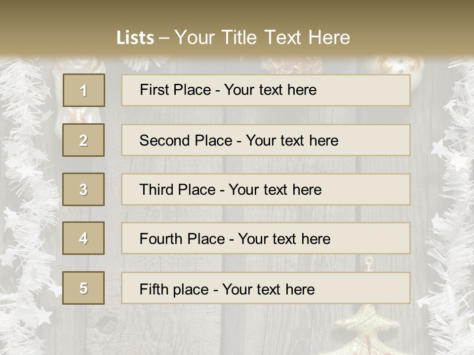White Bauble Needle PowerPoint Template