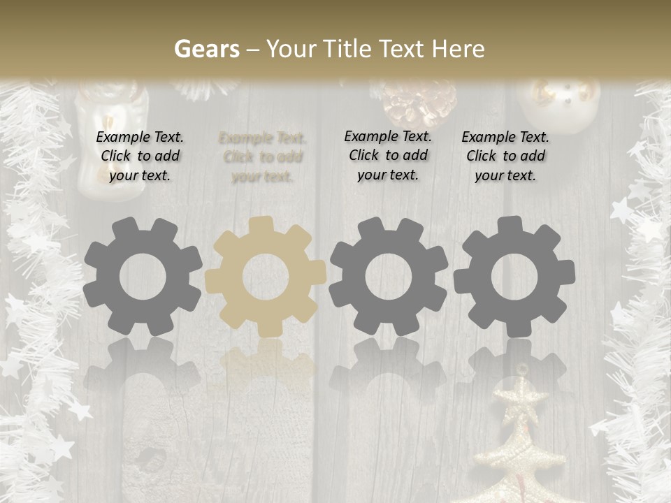 White Bauble Needle PowerPoint Template