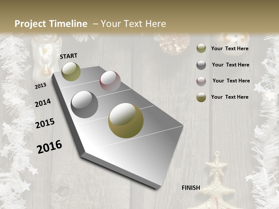 White Bauble Needle PowerPoint Template