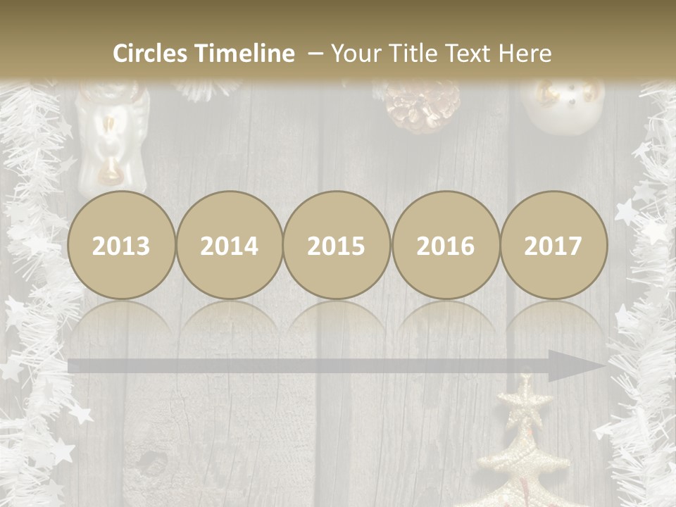 White Bauble Needle PowerPoint Template