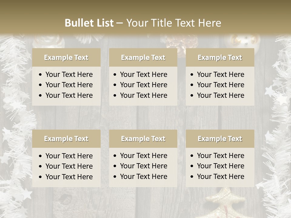 White Bauble Needle PowerPoint Template