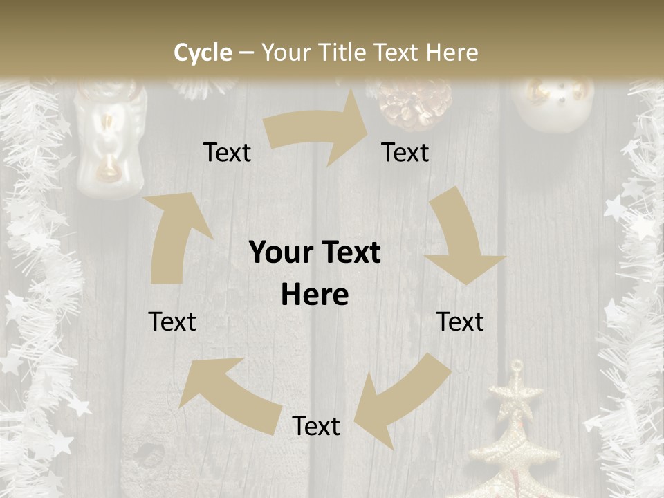 White Bauble Needle PowerPoint Template