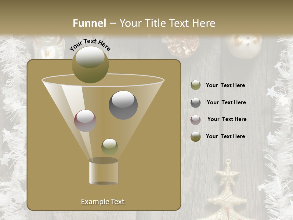 White Bauble Needle PowerPoint Template