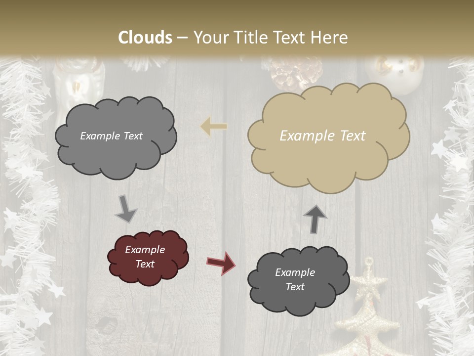 White Bauble Needle PowerPoint Template