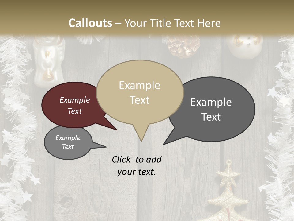 White Bauble Needle PowerPoint Template