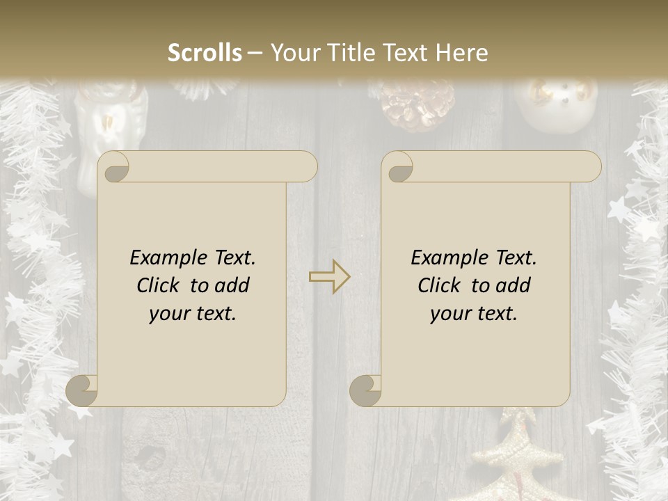 White Bauble Needle PowerPoint Template