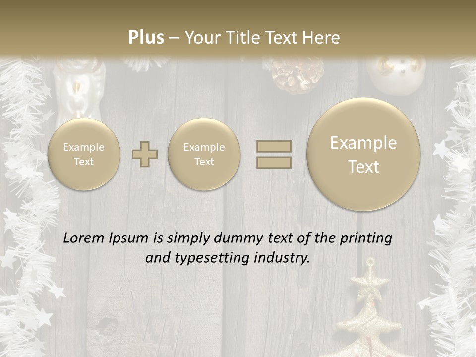 White Bauble Needle PowerPoint Template