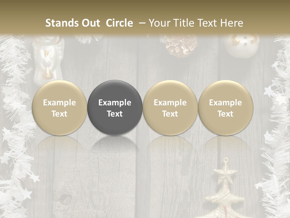 White Bauble Needle PowerPoint Template