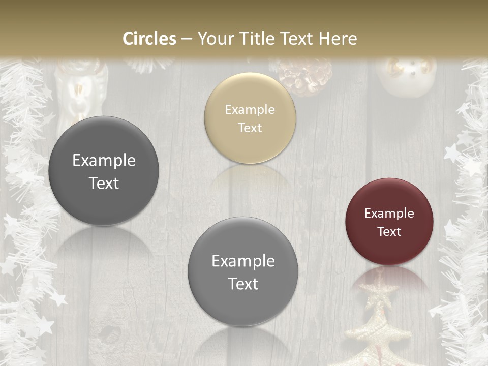 White Bauble Needle PowerPoint Template