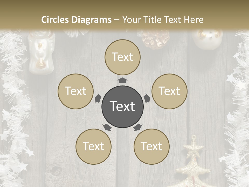 White Bauble Needle PowerPoint Template