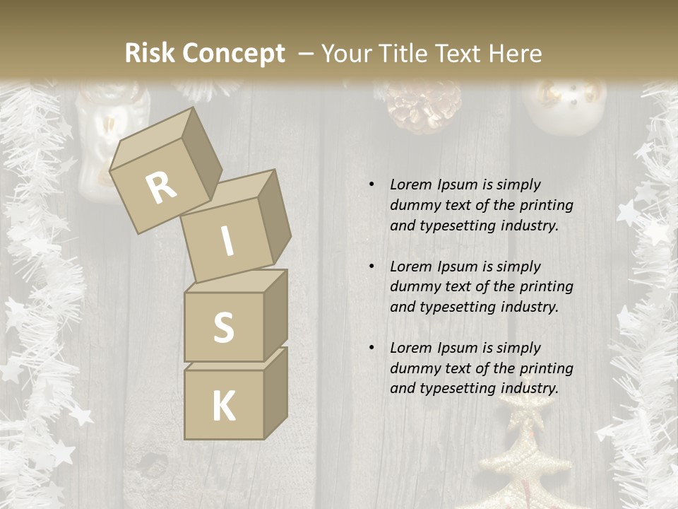 White Bauble Needle PowerPoint Template