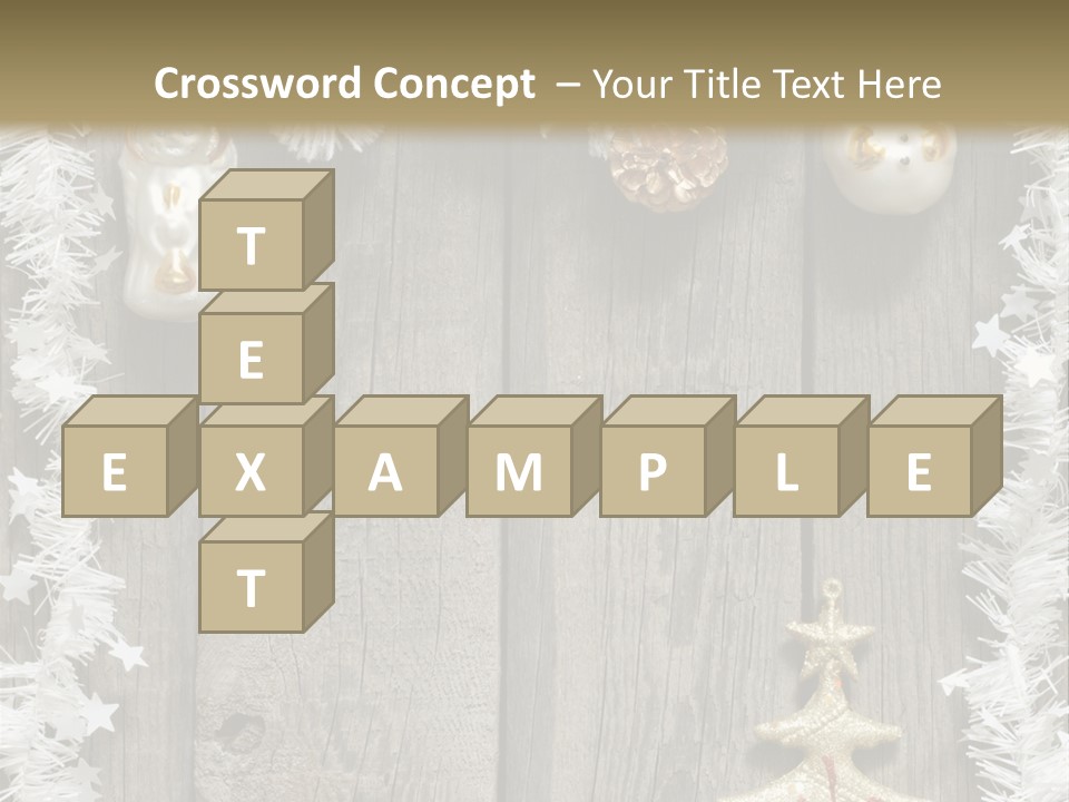 White Bauble Needle PowerPoint Template