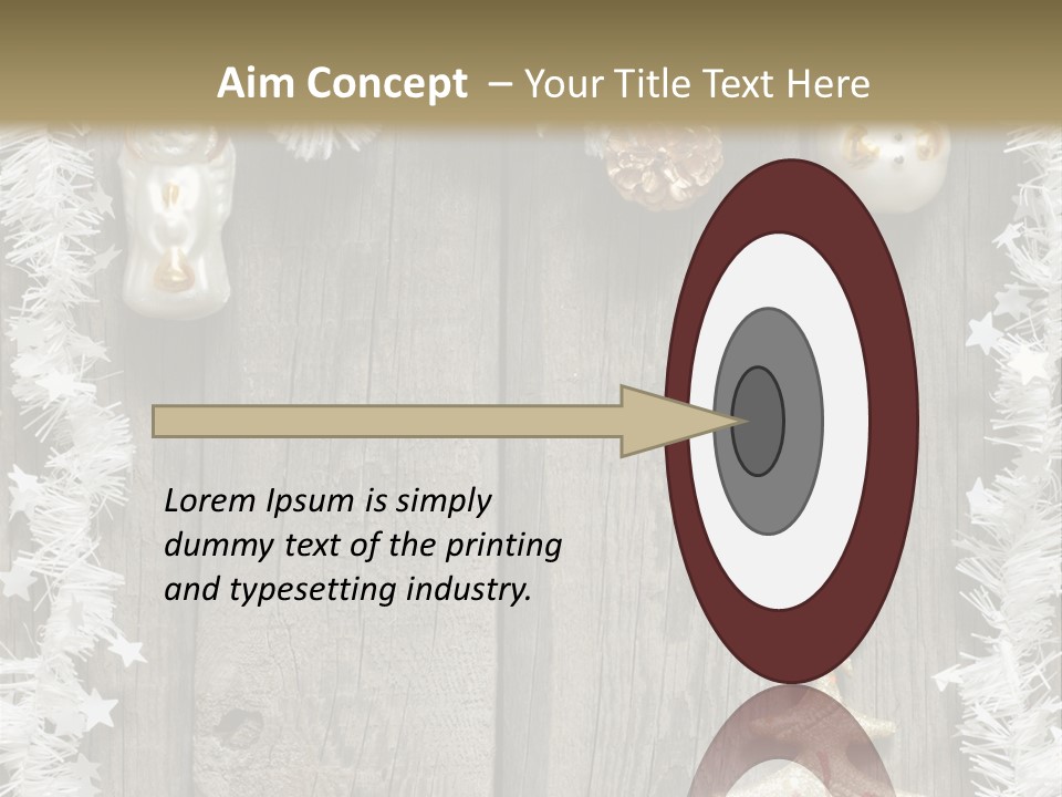 White Bauble Needle PowerPoint Template