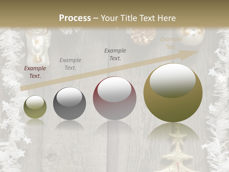 White Bauble Needle PowerPoint Template