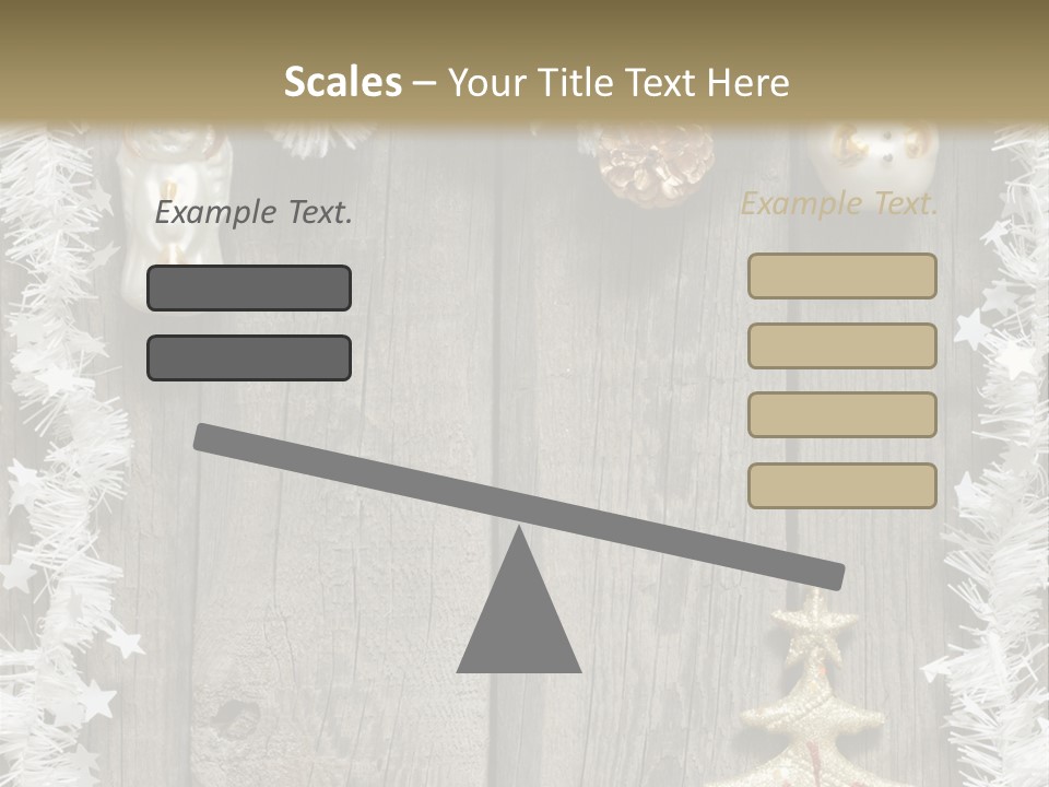 White Bauble Needle PowerPoint Template
