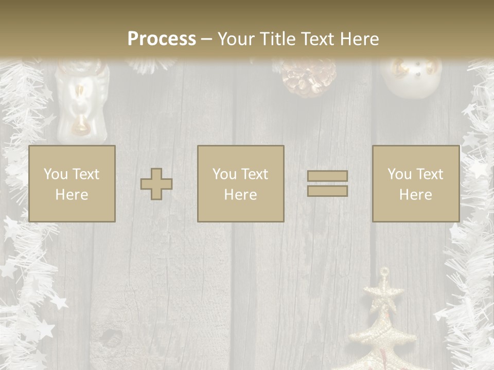 White Bauble Needle PowerPoint Template