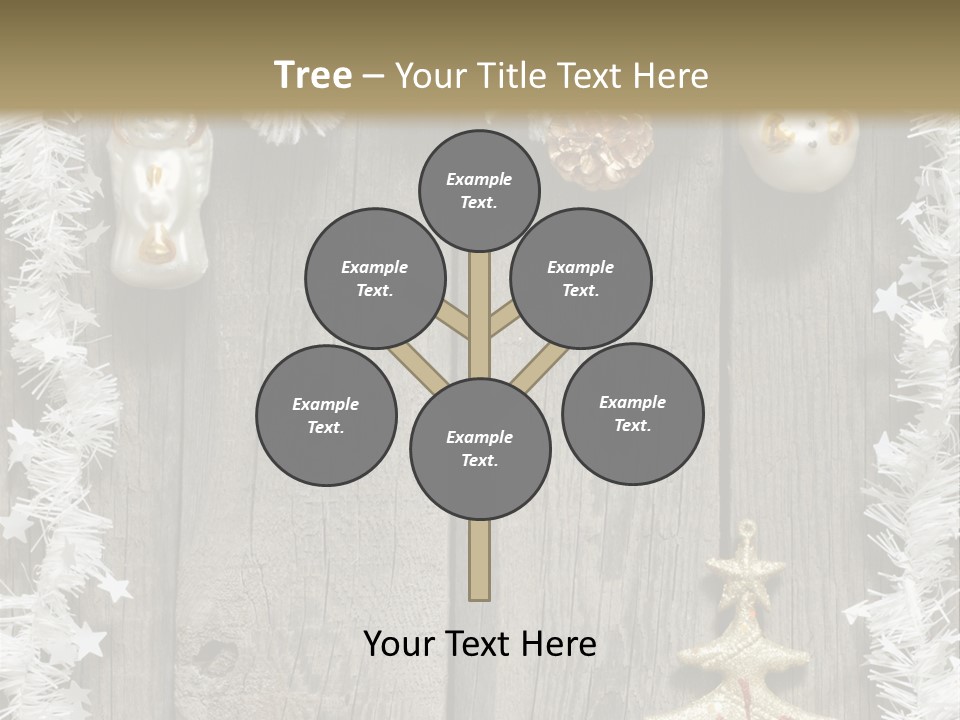 White Bauble Needle PowerPoint Template