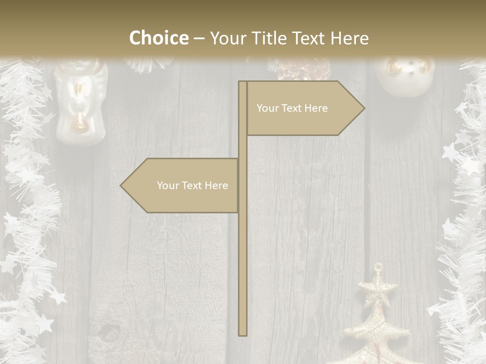 White Bauble Needle PowerPoint Template