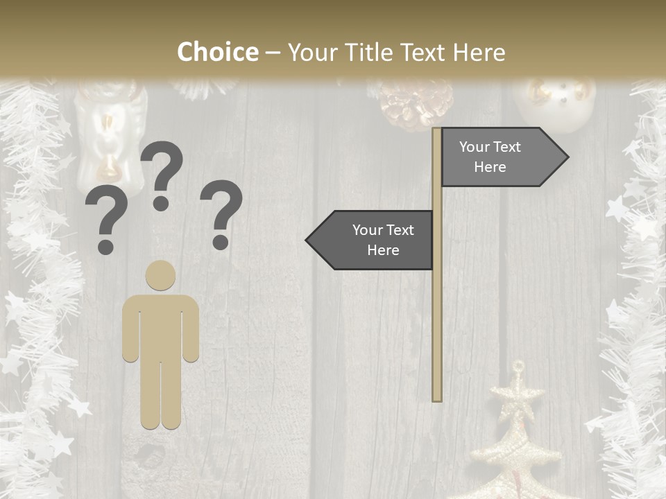 White Bauble Needle PowerPoint Template
