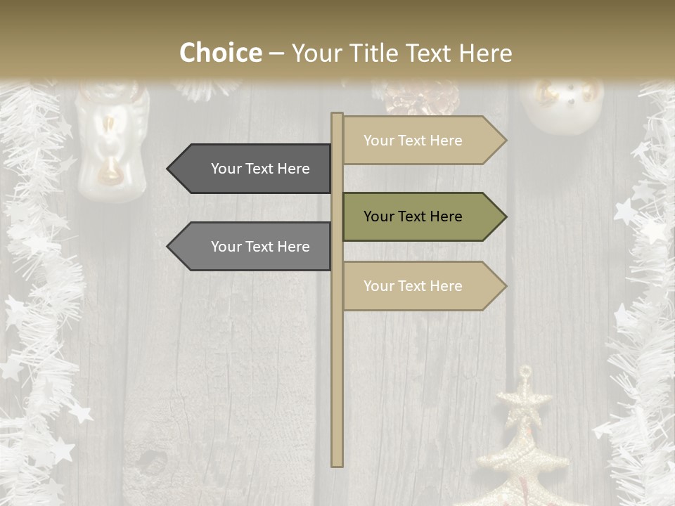White Bauble Needle PowerPoint Template