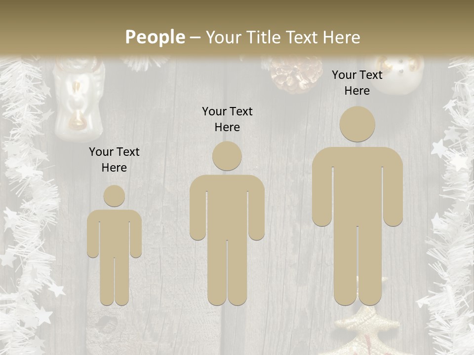 White Bauble Needle PowerPoint Template