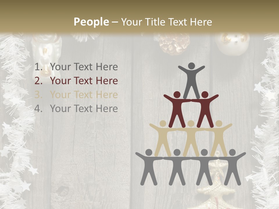 White Bauble Needle PowerPoint Template