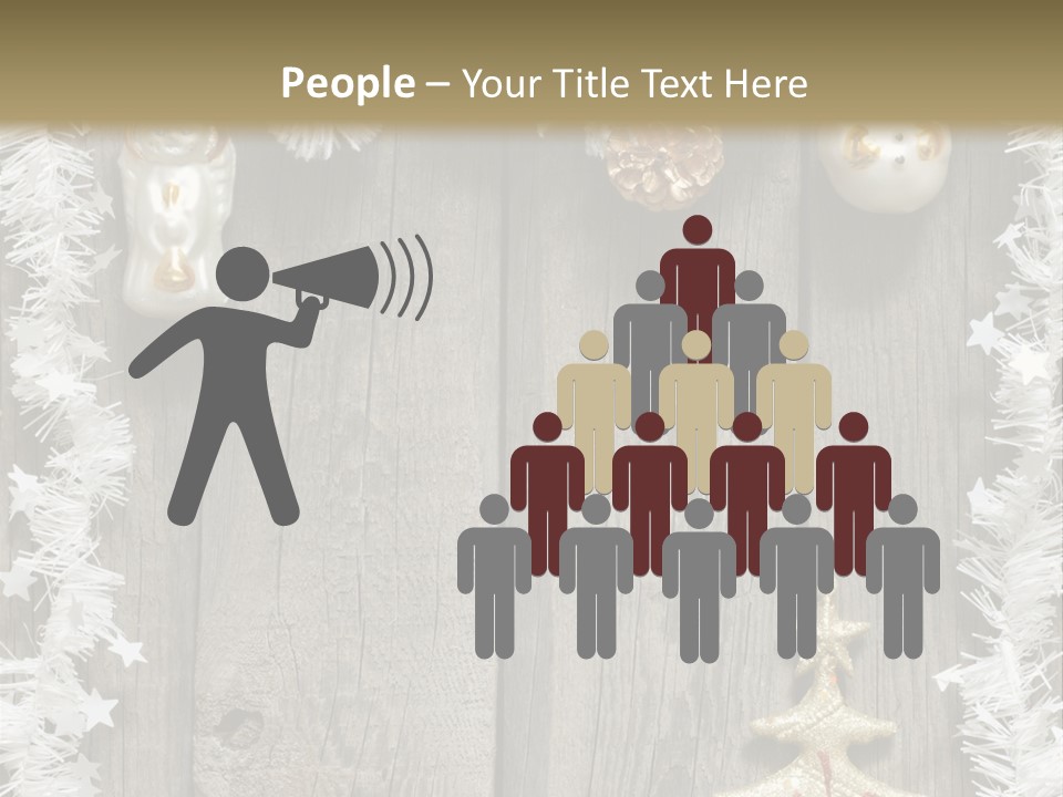 White Bauble Needle PowerPoint Template