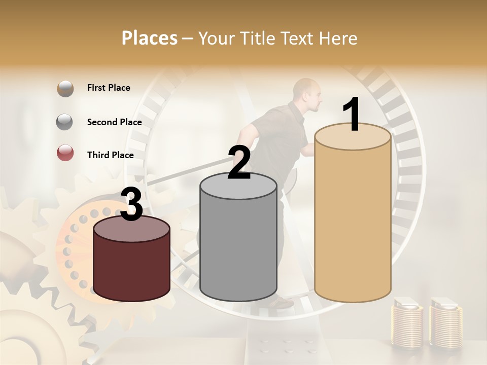 Runner Caucasian Business PowerPoint Template