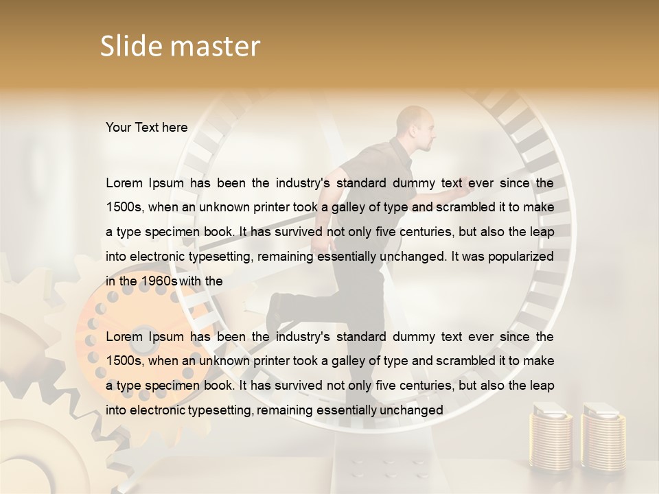 Runner Caucasian Business PowerPoint Template