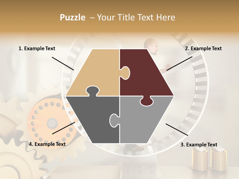 Runner Caucasian Business PowerPoint Template