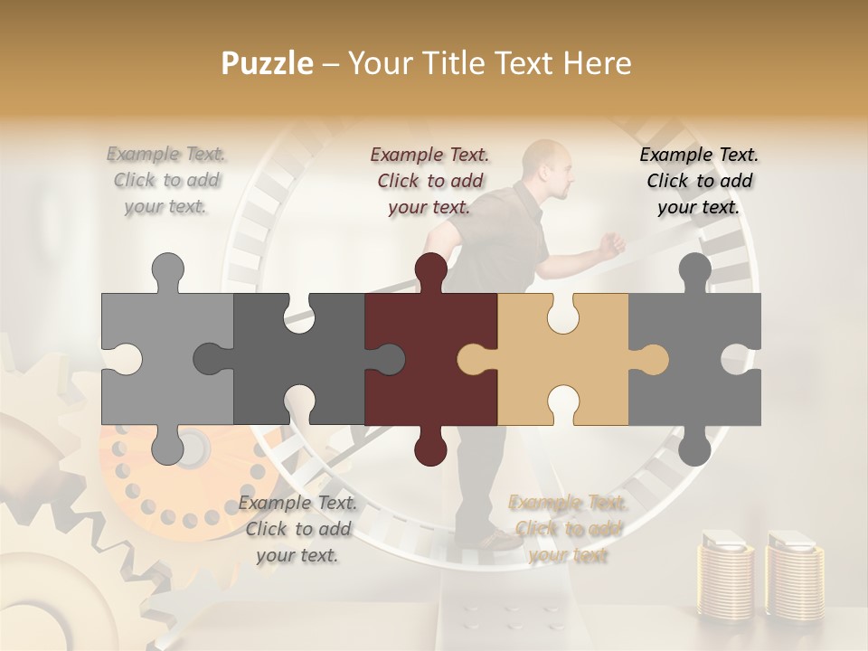 Runner Caucasian Business PowerPoint Template